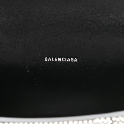 Balenciaga Strass Suede Hourglass Top Handle Bag XS Smoke Grey Crystal 9 of 10
