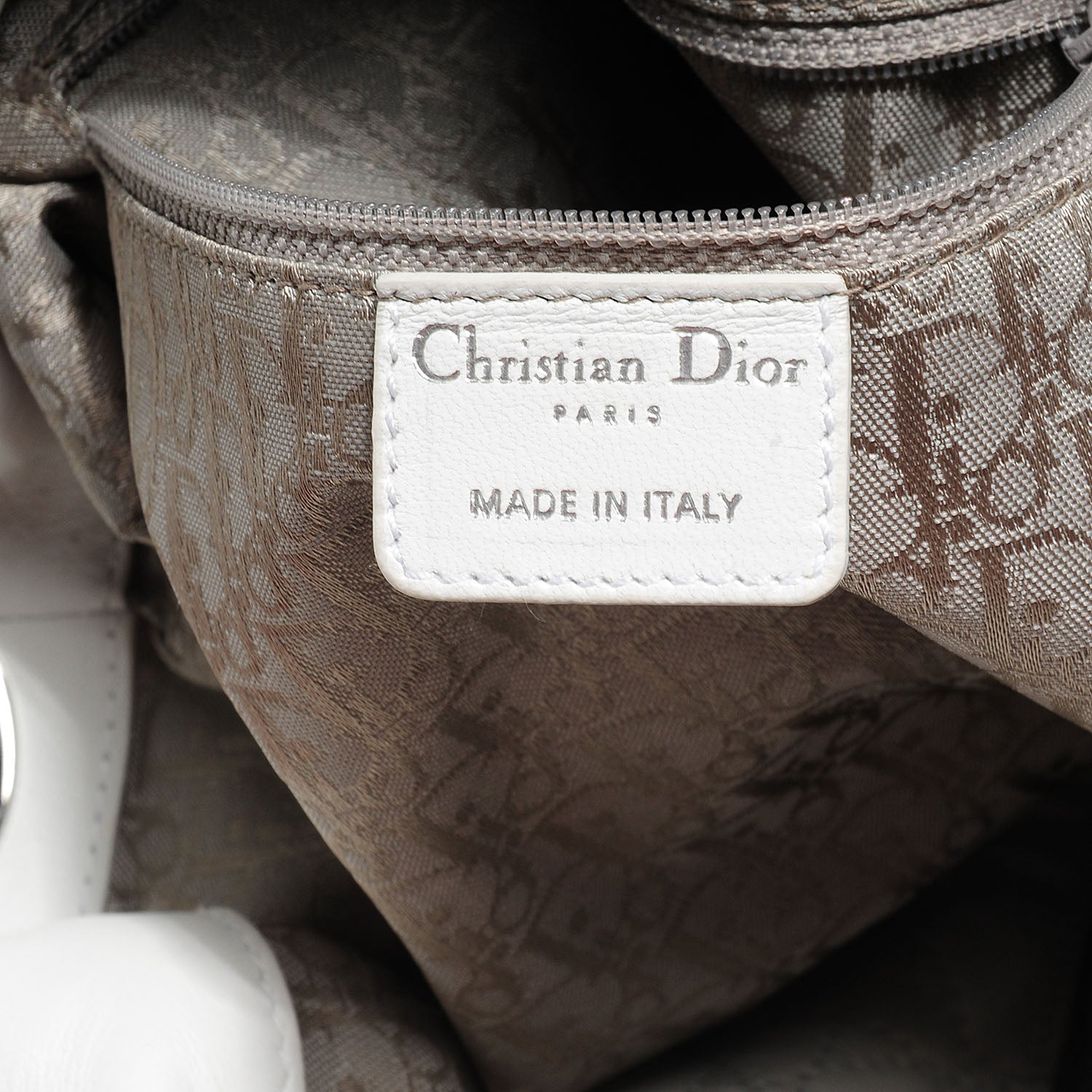 Christian Dior Lambskin Cannage Medium Dior Soft Hobo White 8 of 8