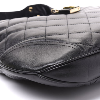 Burberry Calfskin Quilted Brook Hobo Black 7 of 8