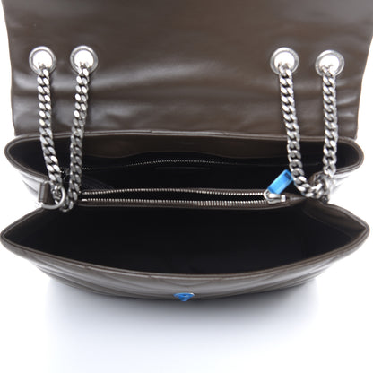 Saint Laurent Calfskin Y Quilted Monogram Medium Loulou Chain Satchel Faggio 5 of 9