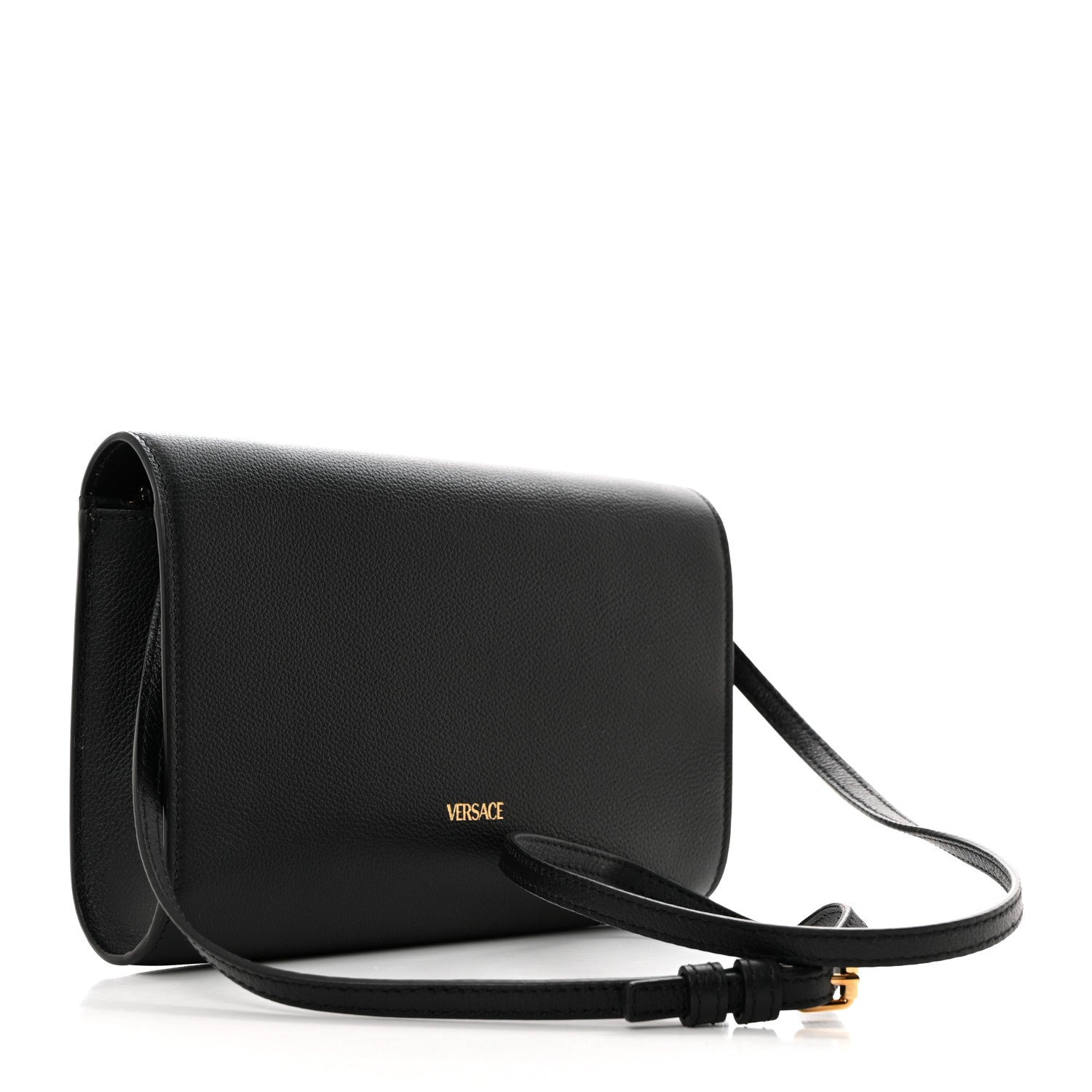 Versace Grained Calfskin La Medusa Crossbody Bag Black 2 of 10