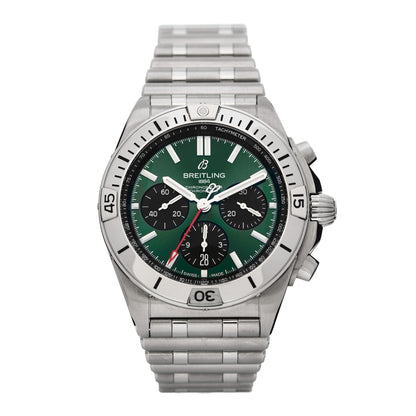 Breitling Stainless Steel 42mm Bentley Edition Chronomat Automatic Watch Green AB0134 1 of 5