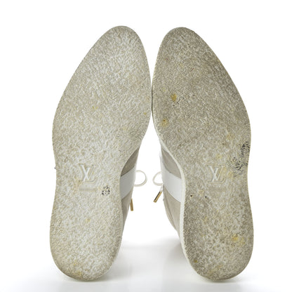 Louis Vuitton Calfskin Suede Mens Creeper Ankle Boots 9.5 White 5 of 9