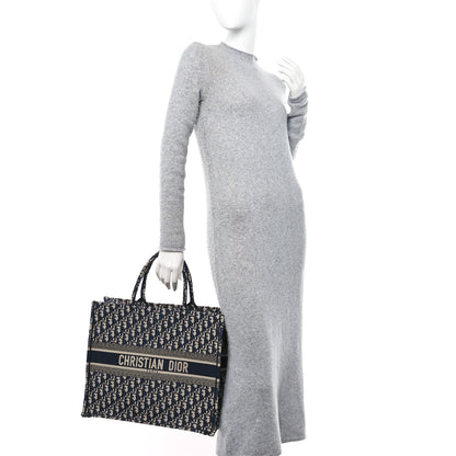 Christian Dior Oblique Large Book Tote Blue Multicolor 2 of 14
