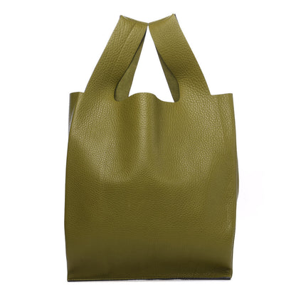 Valentino Garavani Alce Printed Calfskin Shopping Tote Military Green 1 of 8