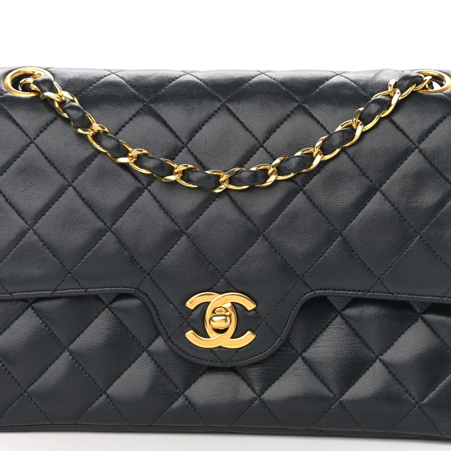 Chanel Lambskin Quilted Small Double Flap Black 8 of 13