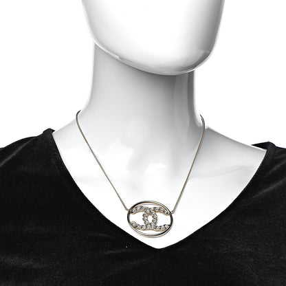 Chanel Baguette Crystal High Society CC Pendant Necklace Gold 2 of 5