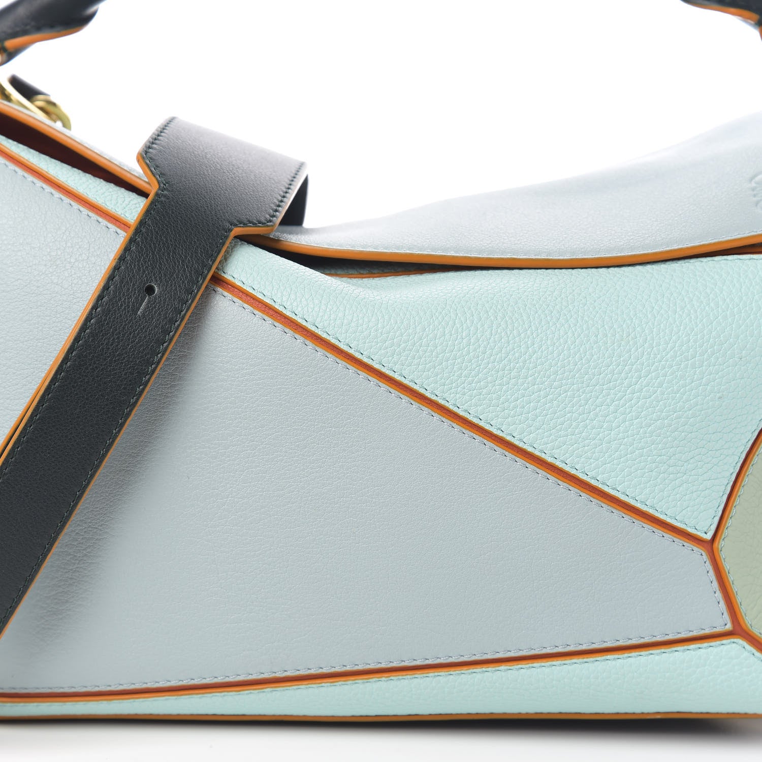Loewe Calfskin Medium Paula's Ibiza Puzzle Bag Aqua Light Blue Multicolor 10 of 10