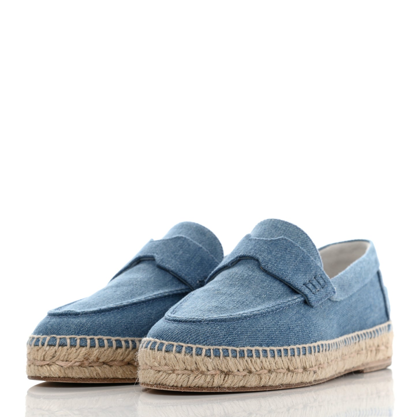 Denim Canvas Womens Trip Espadrilles 37 Bleu Clair