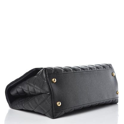 Chanel Caviar Quilted Small Coco Handle Flap Black 4 of 9
