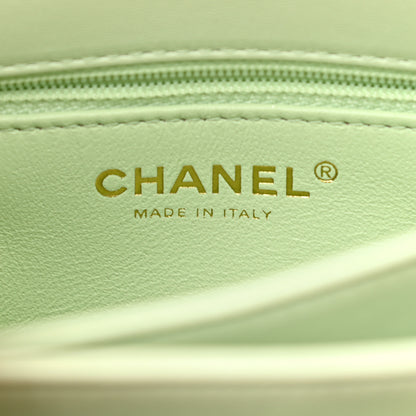 Chanel Lambskin Quilted Small Trendy CC Flap Dual Handle Bag Sea Green 6 of 12