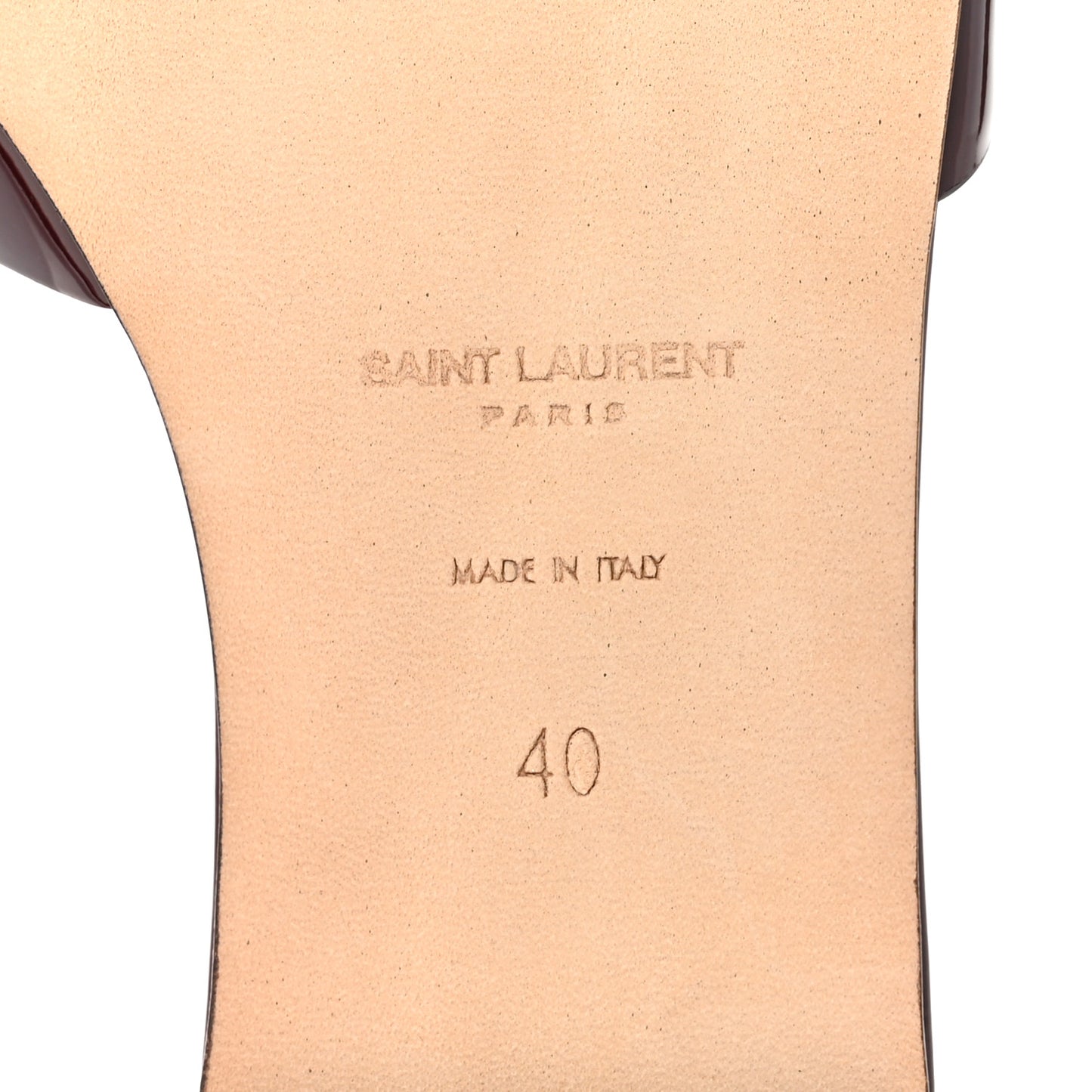 Patent Tribute 05 Slide Sandals 40 Burgundy
