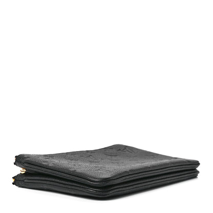 Louis Vuitton Empreinte Double Zip Pochette Black 4 of 11