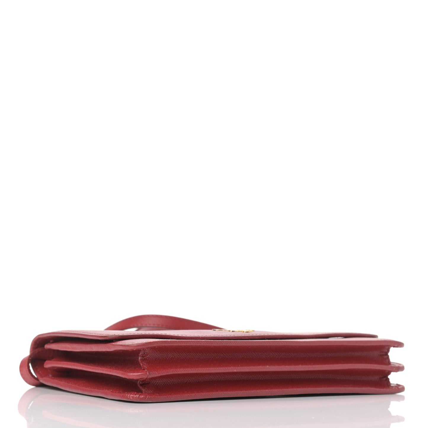 Saffiano Metal Flap Wallet With Strap Fuoco