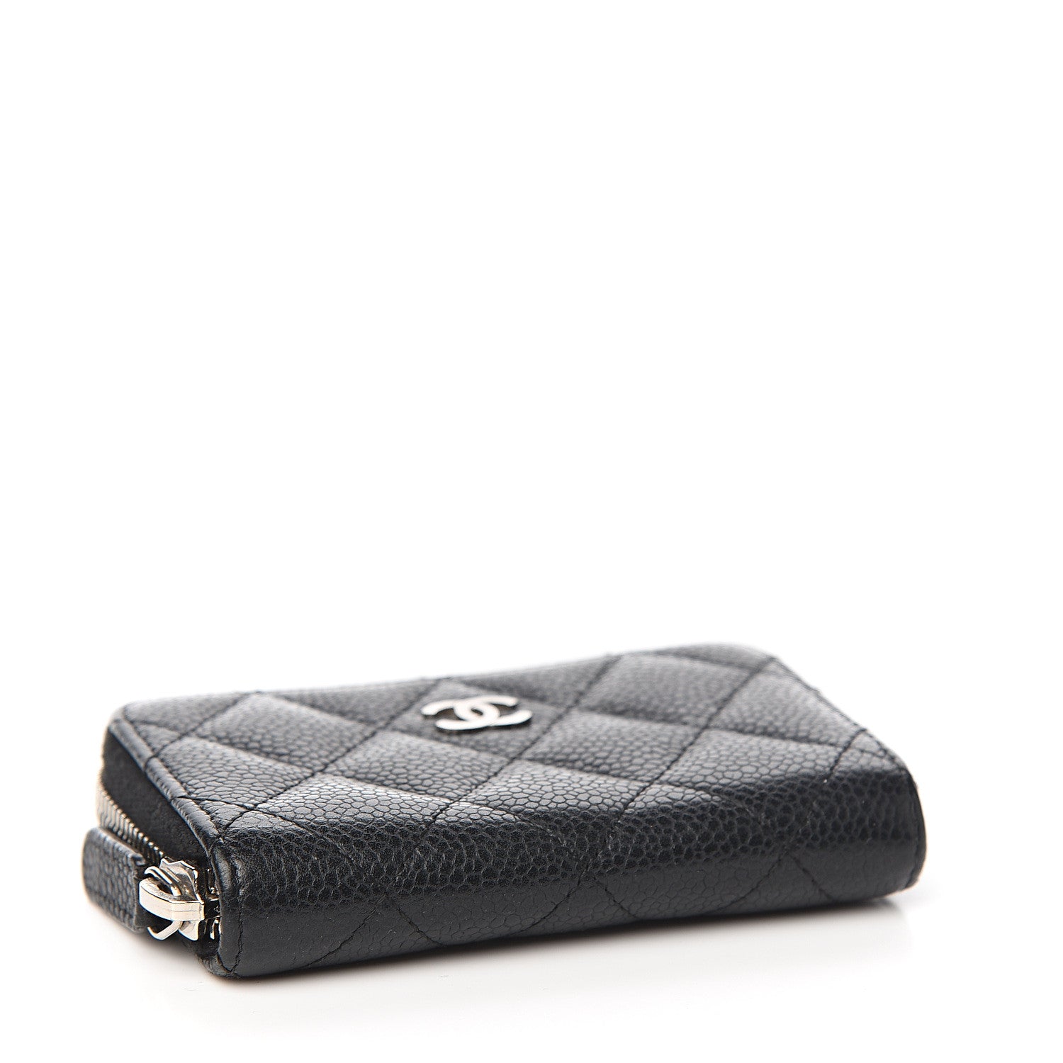 Chanel Caviar Quilted Zip Coin Purse Black 3 of 6