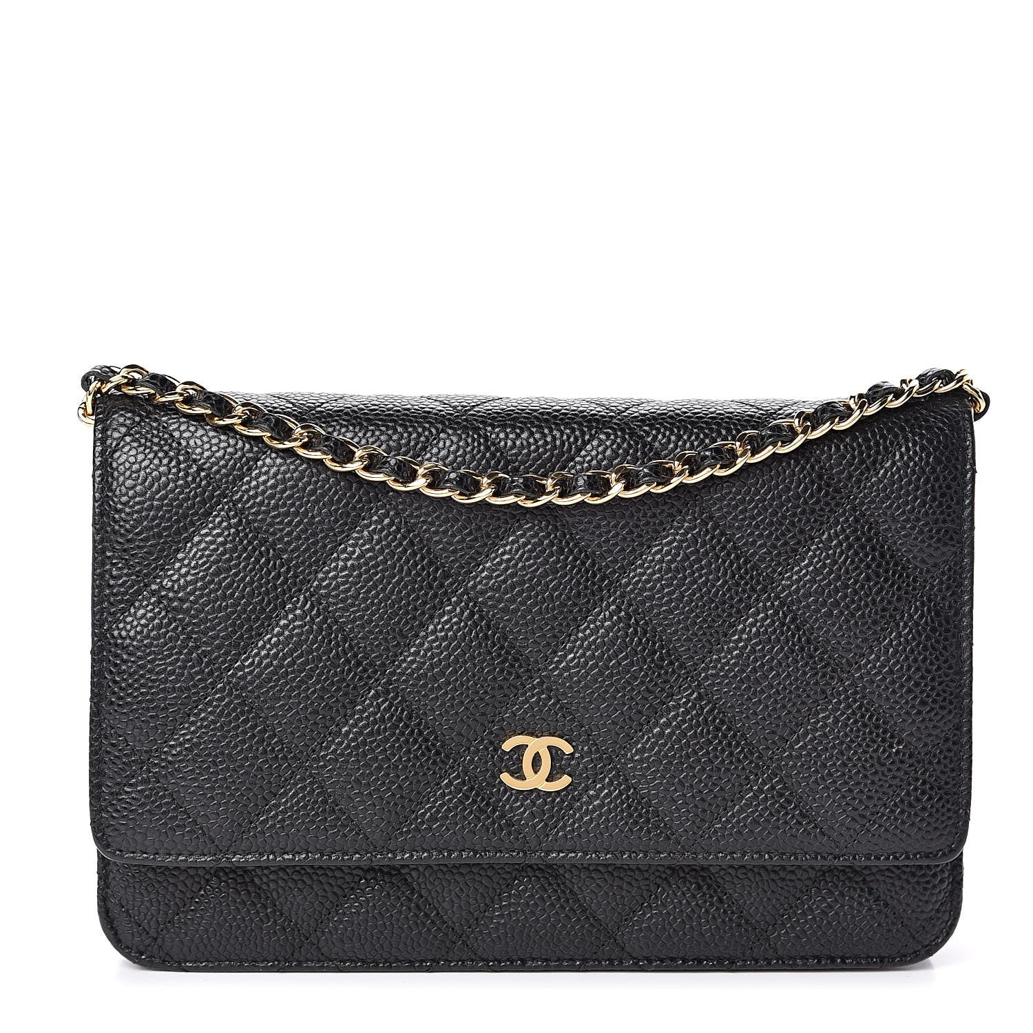 Chanel Caviar Quilted Wallet On Chain WOC Black 1 of 12