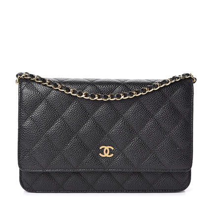 Chanel Caviar Quilted Wallet On Chain WOC Black 1 of 12