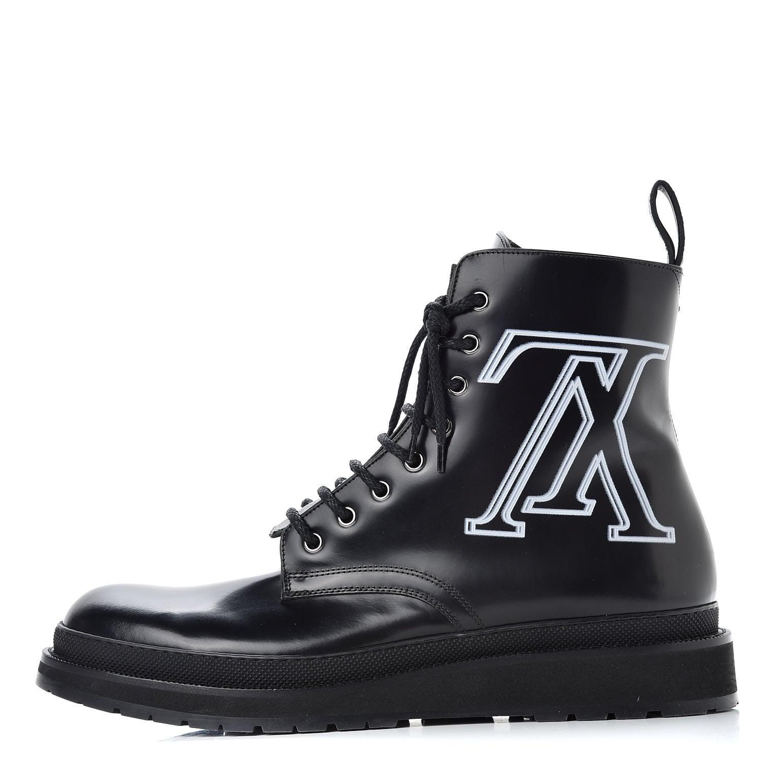 Louis Vuitton Calfskin Glazed Ice Ankle Boots 9.5 Black 1 of 9