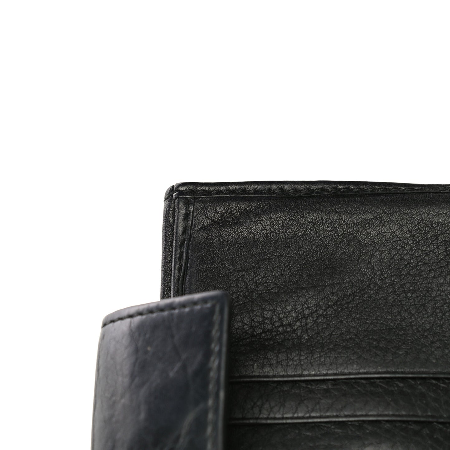 Calfskin Web Horsebit French Flap Wallet Black