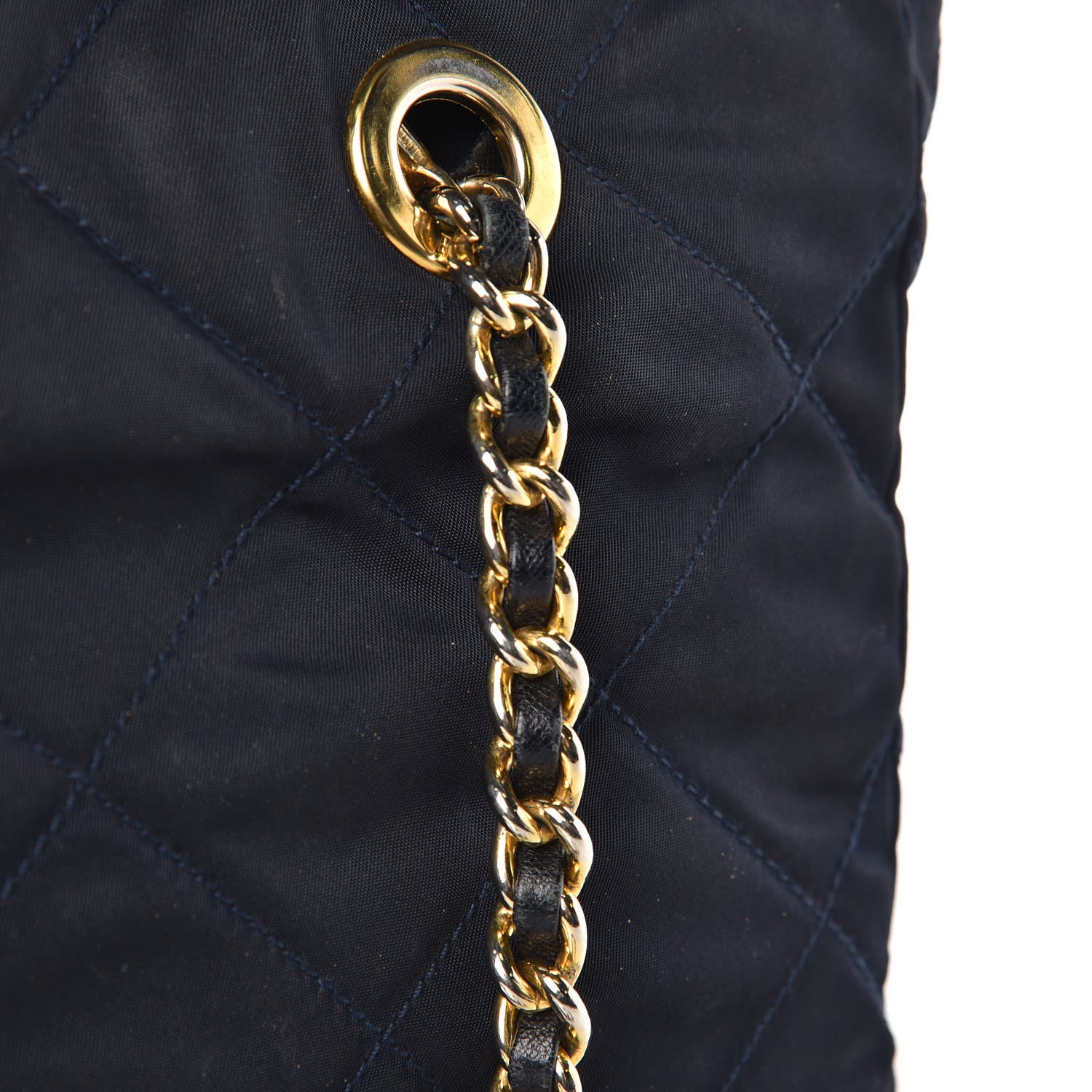 Prada Nylon Tessuto Quilted Shoulder Bag Navy 13 of 14