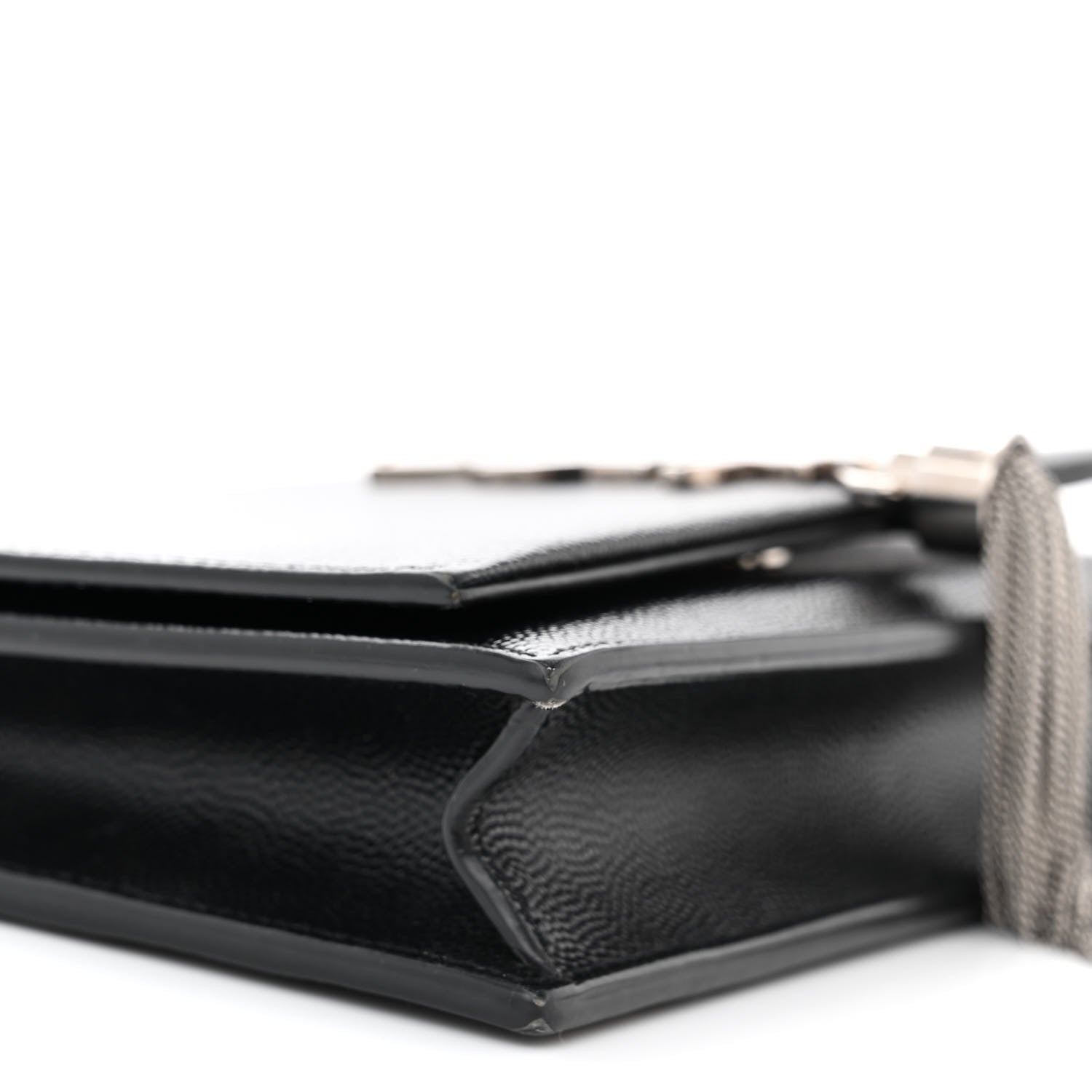 Saint Laurent Grain De Poudre Classic Monogram Kate Tassel Chain Wallet Black 8 of 14