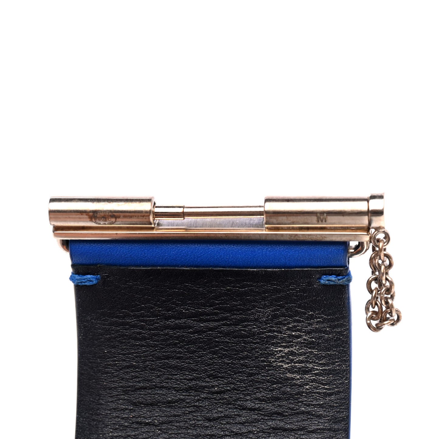 Calfskin CC Wide Cuff M Blue