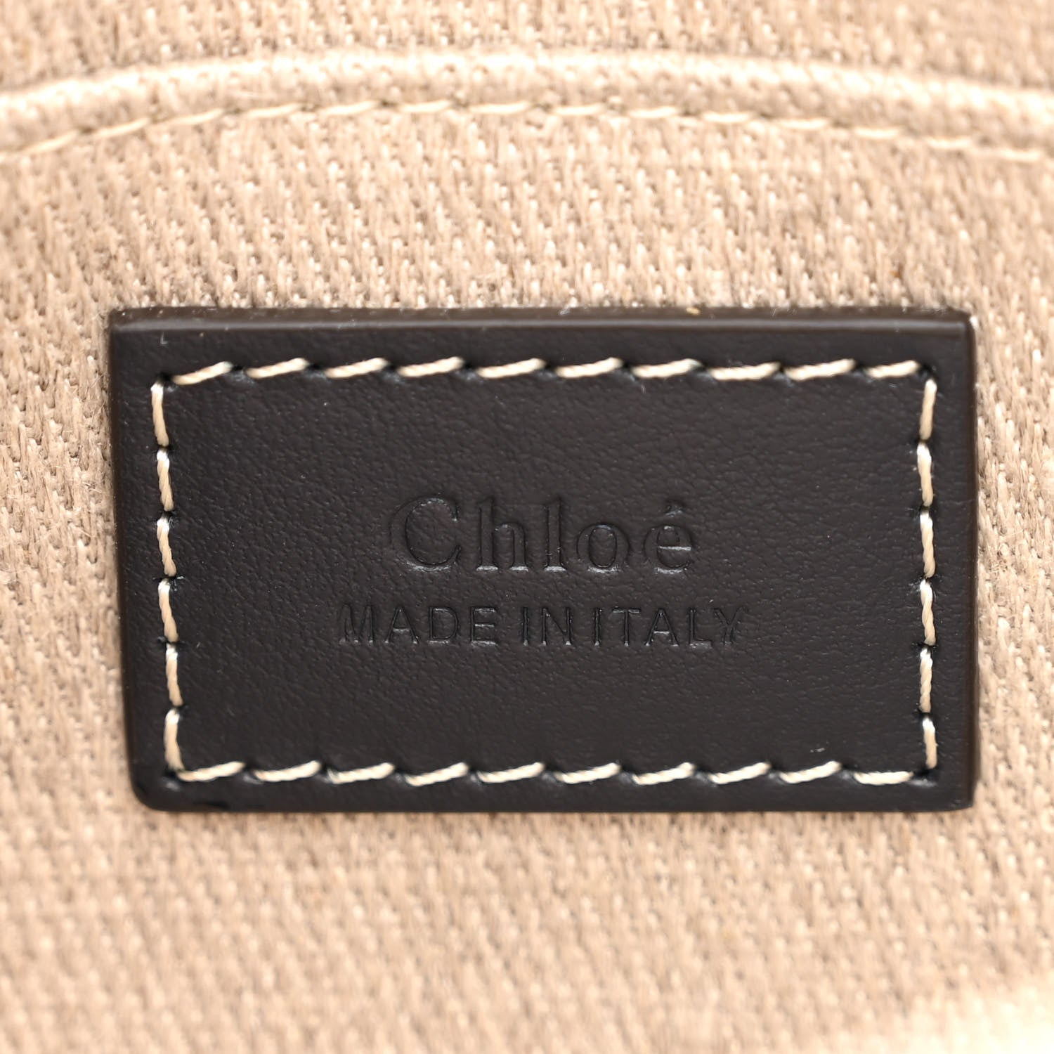 Chloe Cotton Calfskin Mini Woody Ribbon Tote White Blue 6 of 10