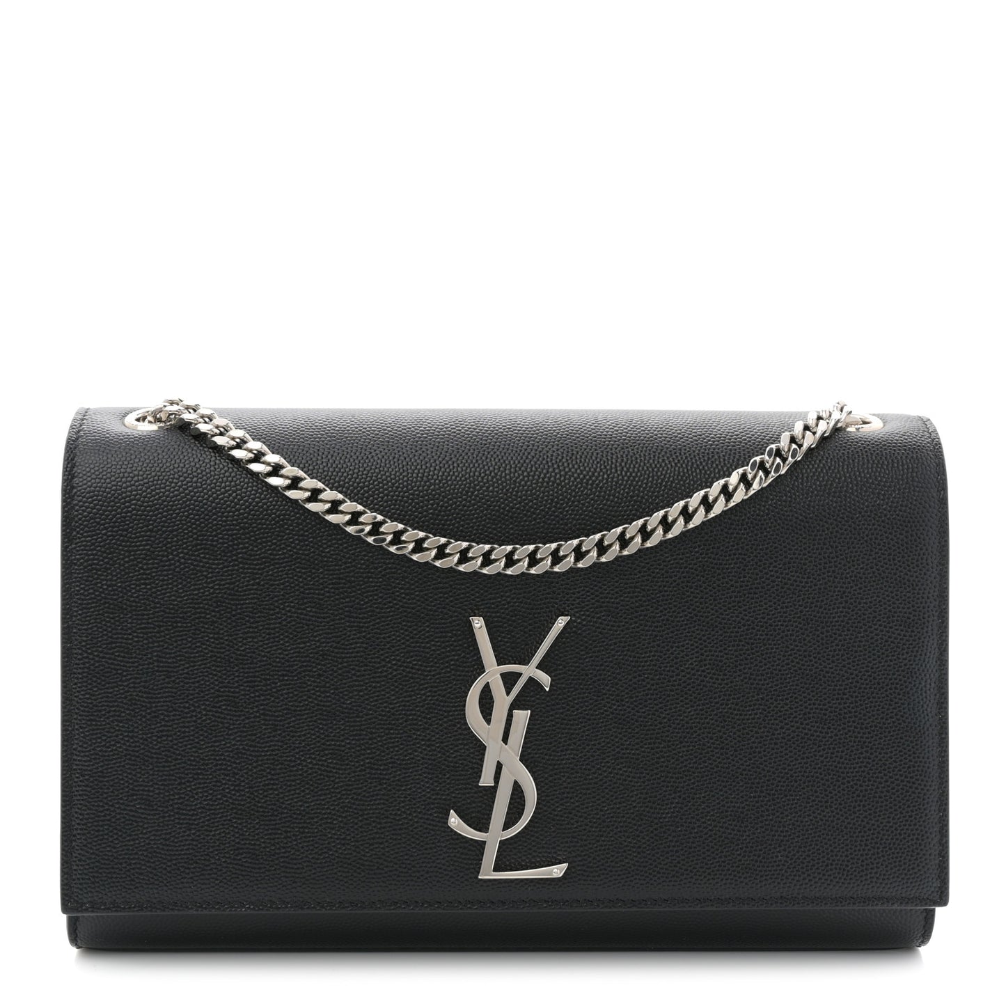 Grain De Poudre Medium Classic Monogram Kate Satchel Black