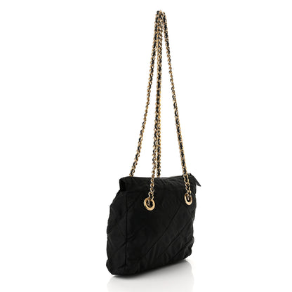 Prada Nylon Tessuto Impuntu Quilted Shoulder Bag Black 2 of 8