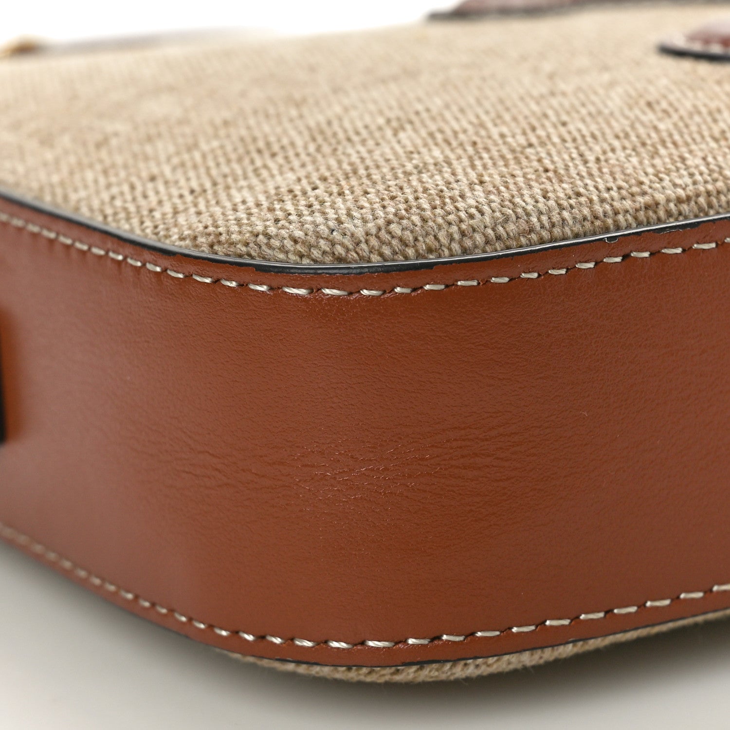 Celine Canvas Calfskin Cuir Triomphe Camera Shoulder Bag Tan 9 of 10