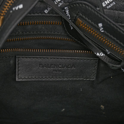 Balenciaga Veau Allover Logo Classic Hardware City Black White 6 of 9