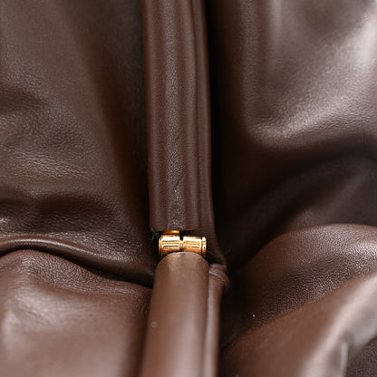 Bottega Veneta Smooth Butter Calf The Pouch Oversized Clutch Brownie 8 of 8