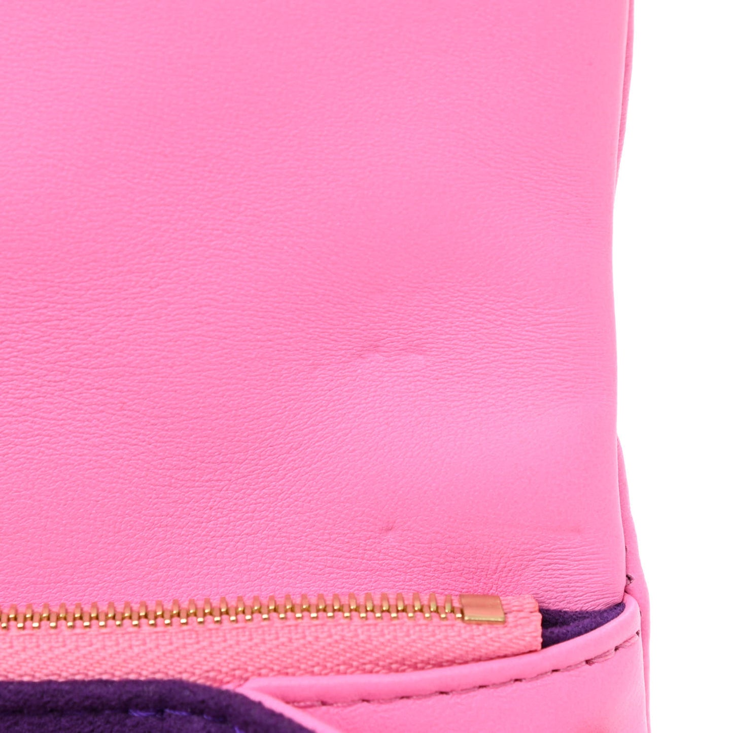 Lambskin Embossed Monogram Vuittamins Pochette Coussin Rose Violet