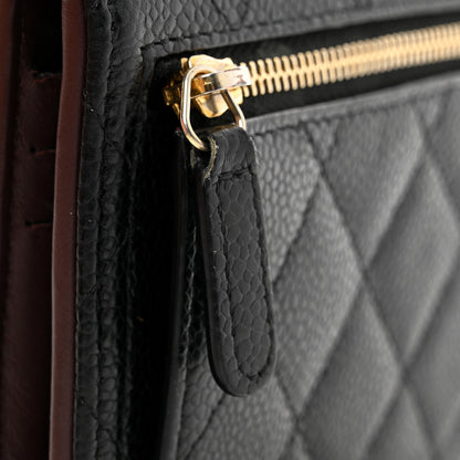 Chanel Caviar Quilted Compact Flap Wallet Black 9 of 11