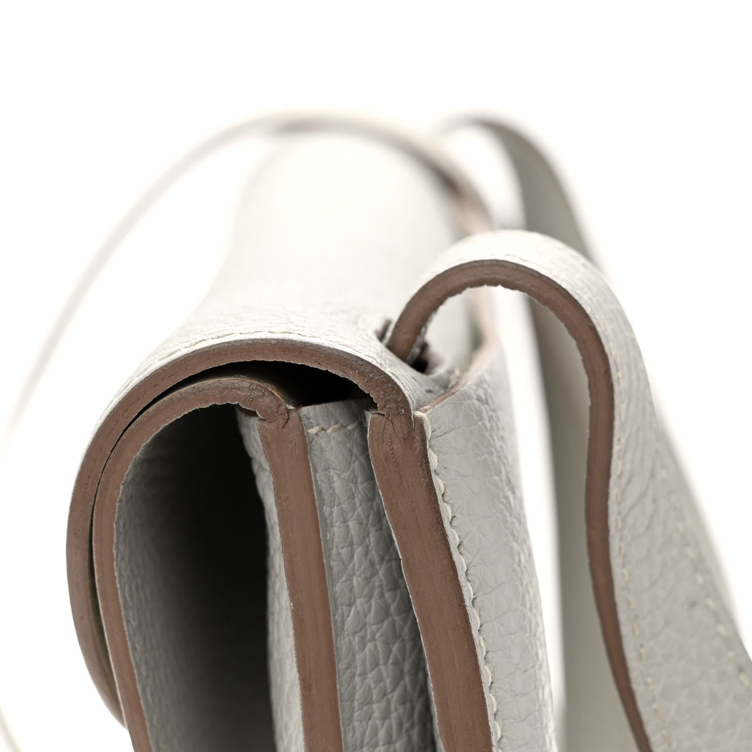 Hermes Taurillon Clemence Halzan 31 GM Gris Perle 10 of 11