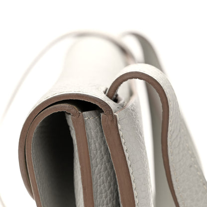 Hermes Taurillon Clemence Halzan 31 GM Gris Perle 10 of 11