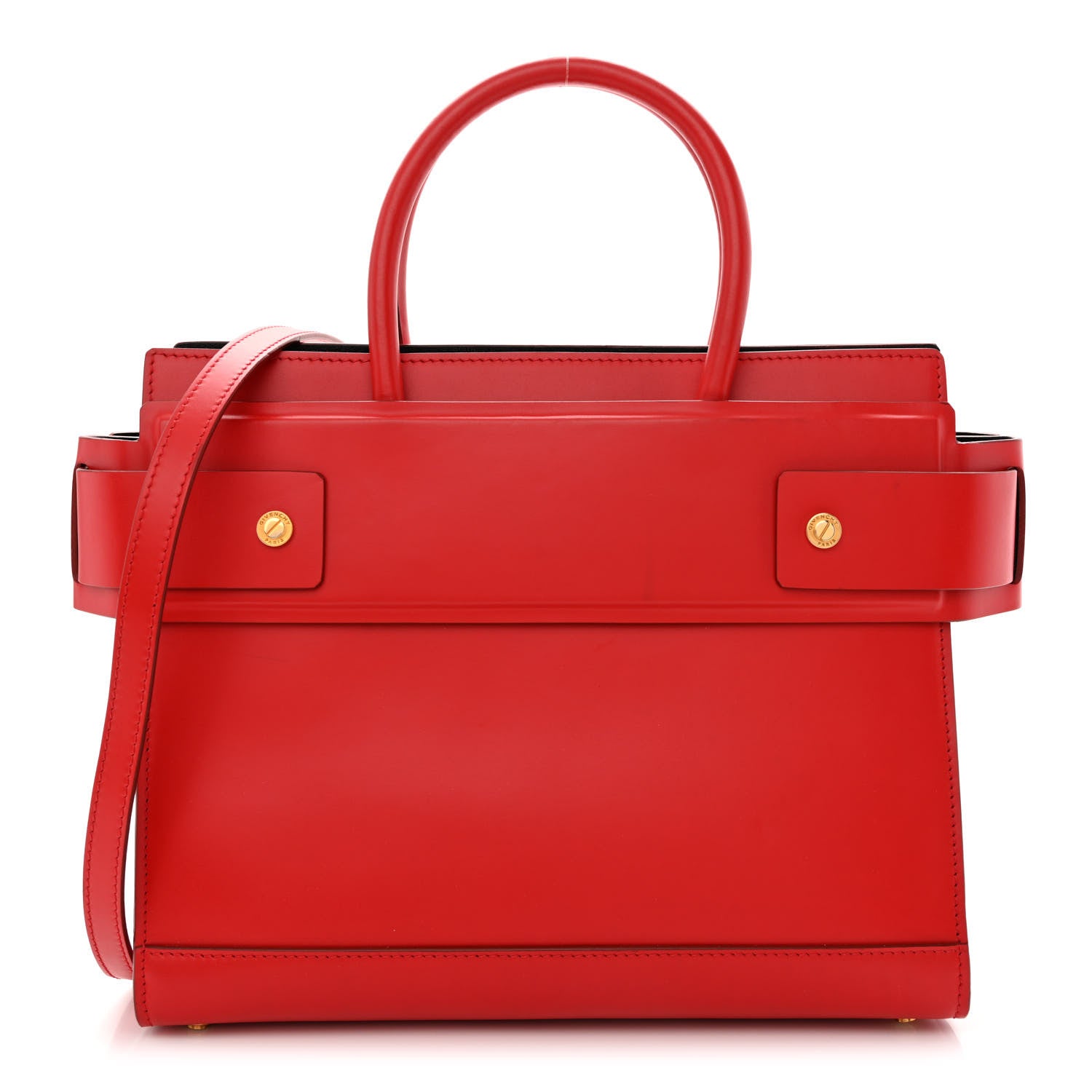 Givenchy Smooth Calfskin Small Horizon Satchel Red 1 of 15