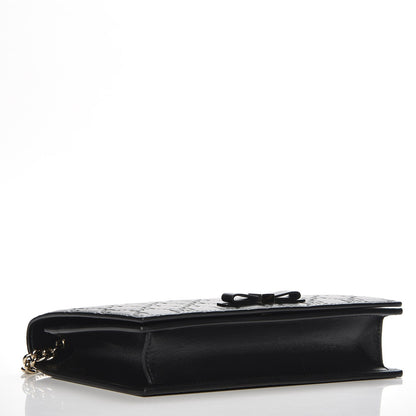 Gucci Guccissima Signature Bowy Chain Wallet Black 4 of 7