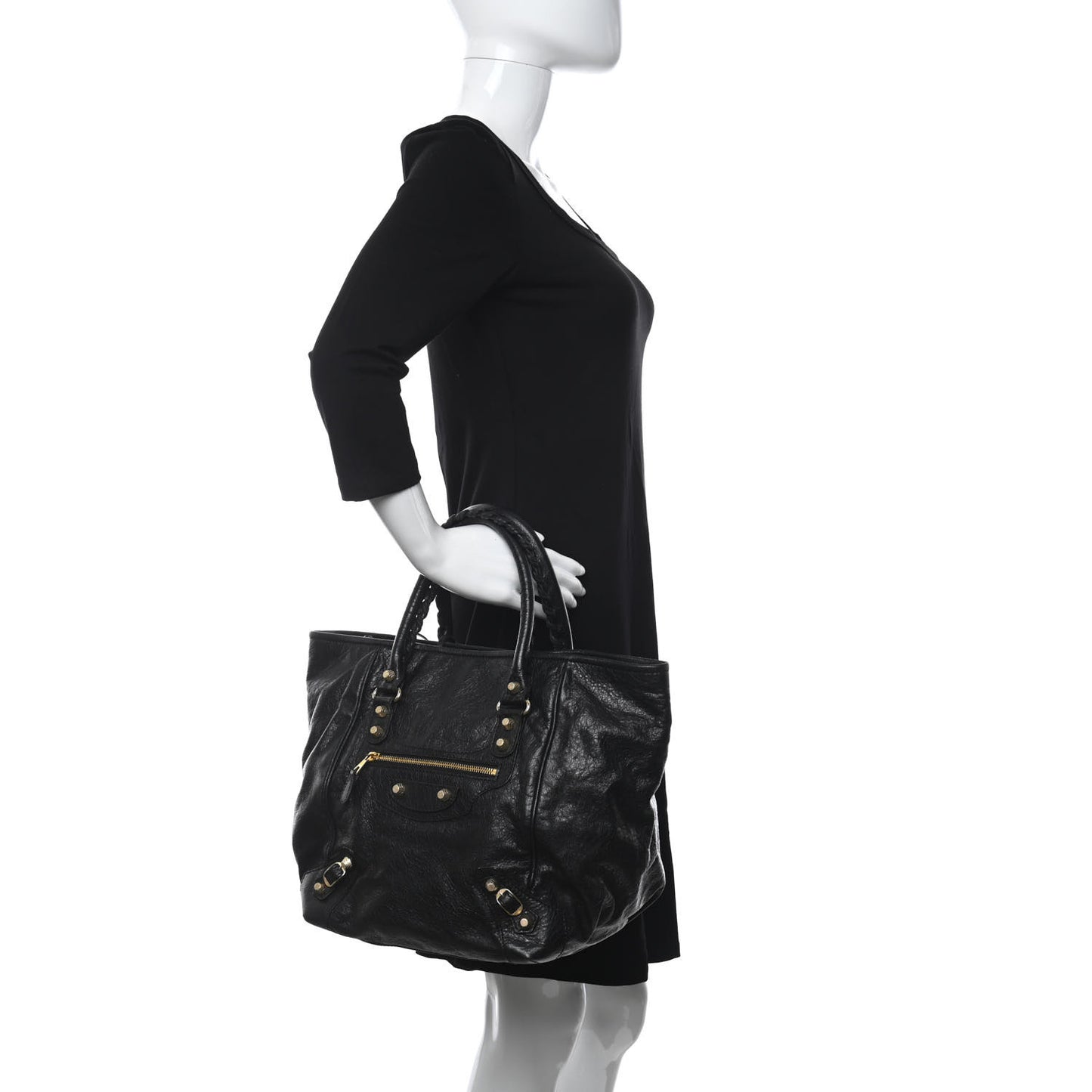 Agneau Giant 12 Gold Hardware S Sunday Tote Black