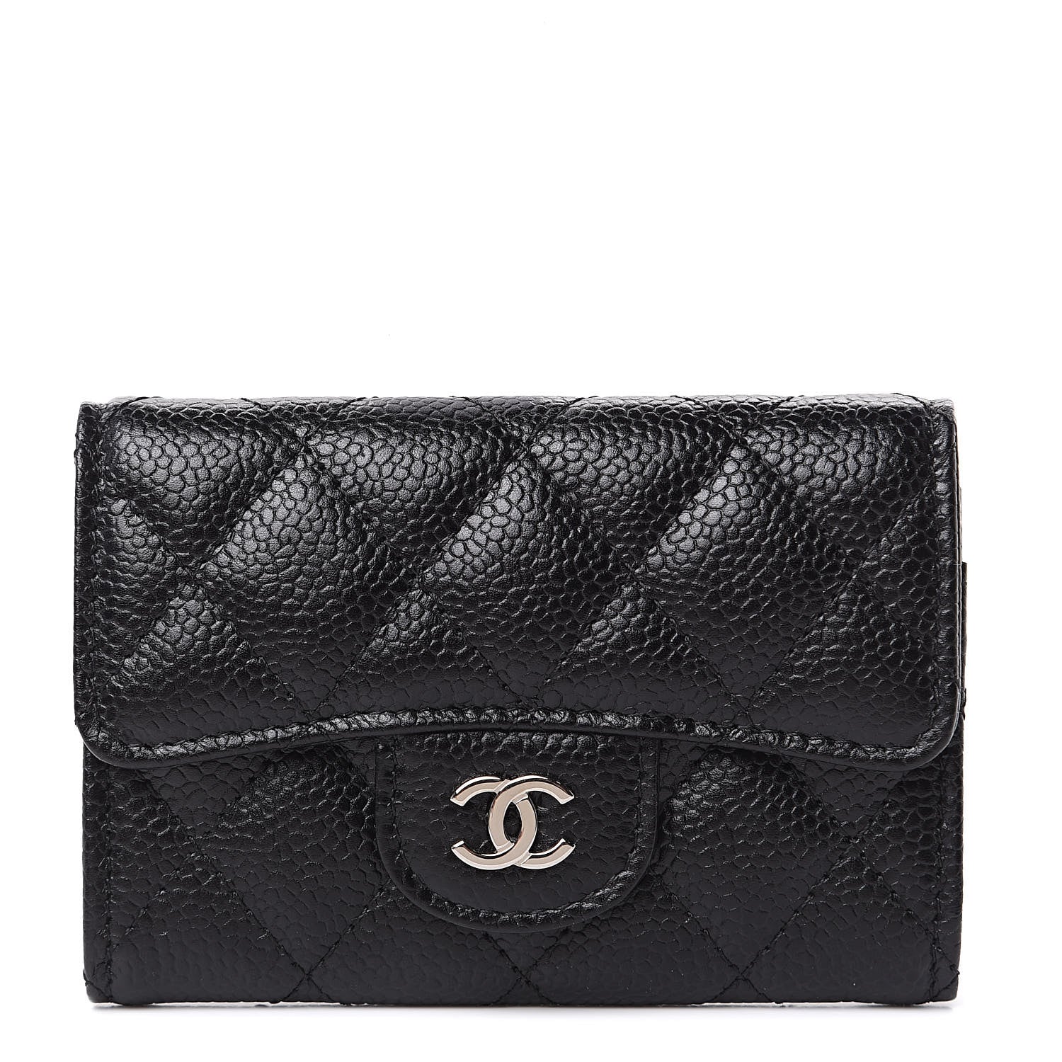 Chanel Caviar Quilted Flap Card Holder Black 1 of 10