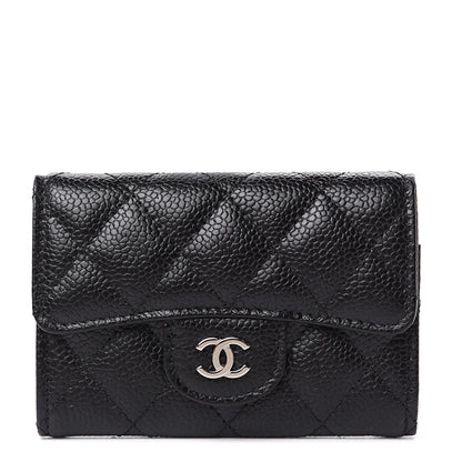 Chanel Caviar Quilted Flap Card Holder Black 1 of 10