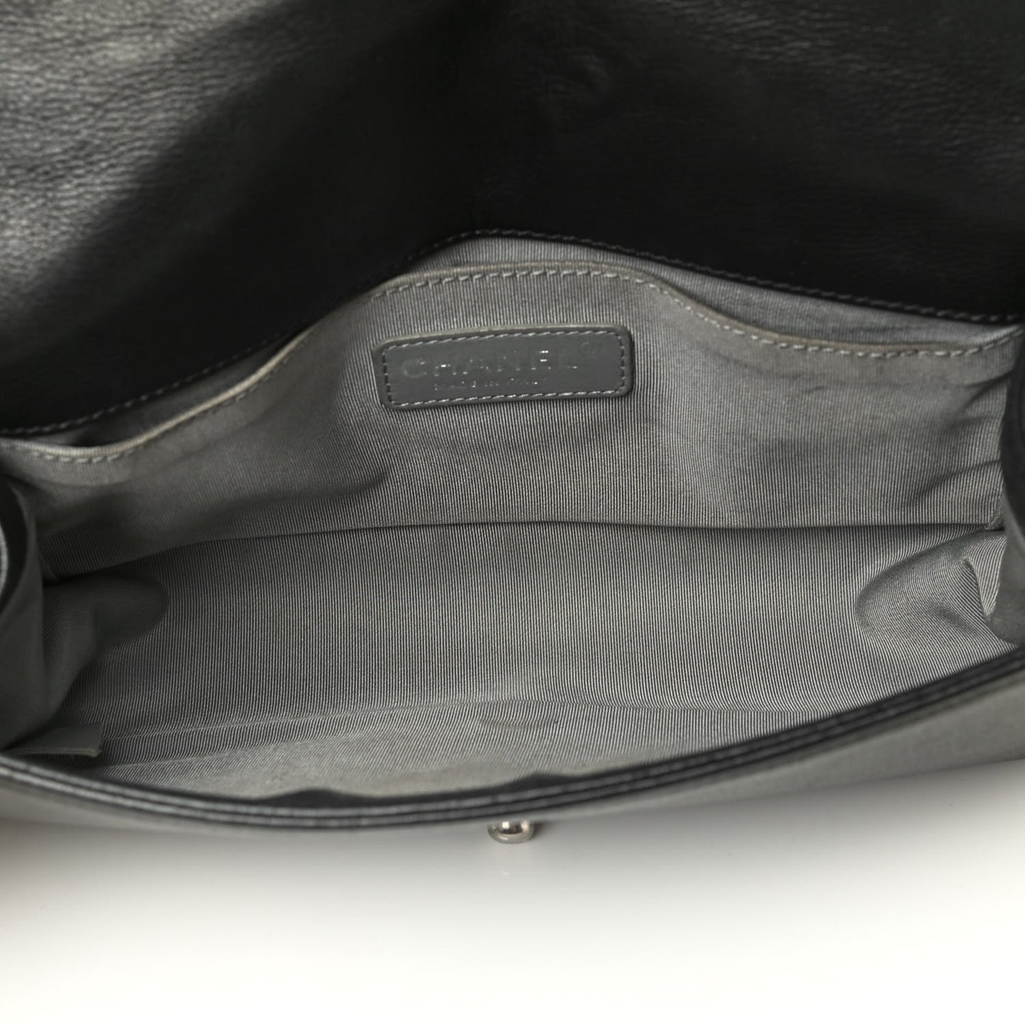 Calfskin Quilted Medium Boy Flap Black