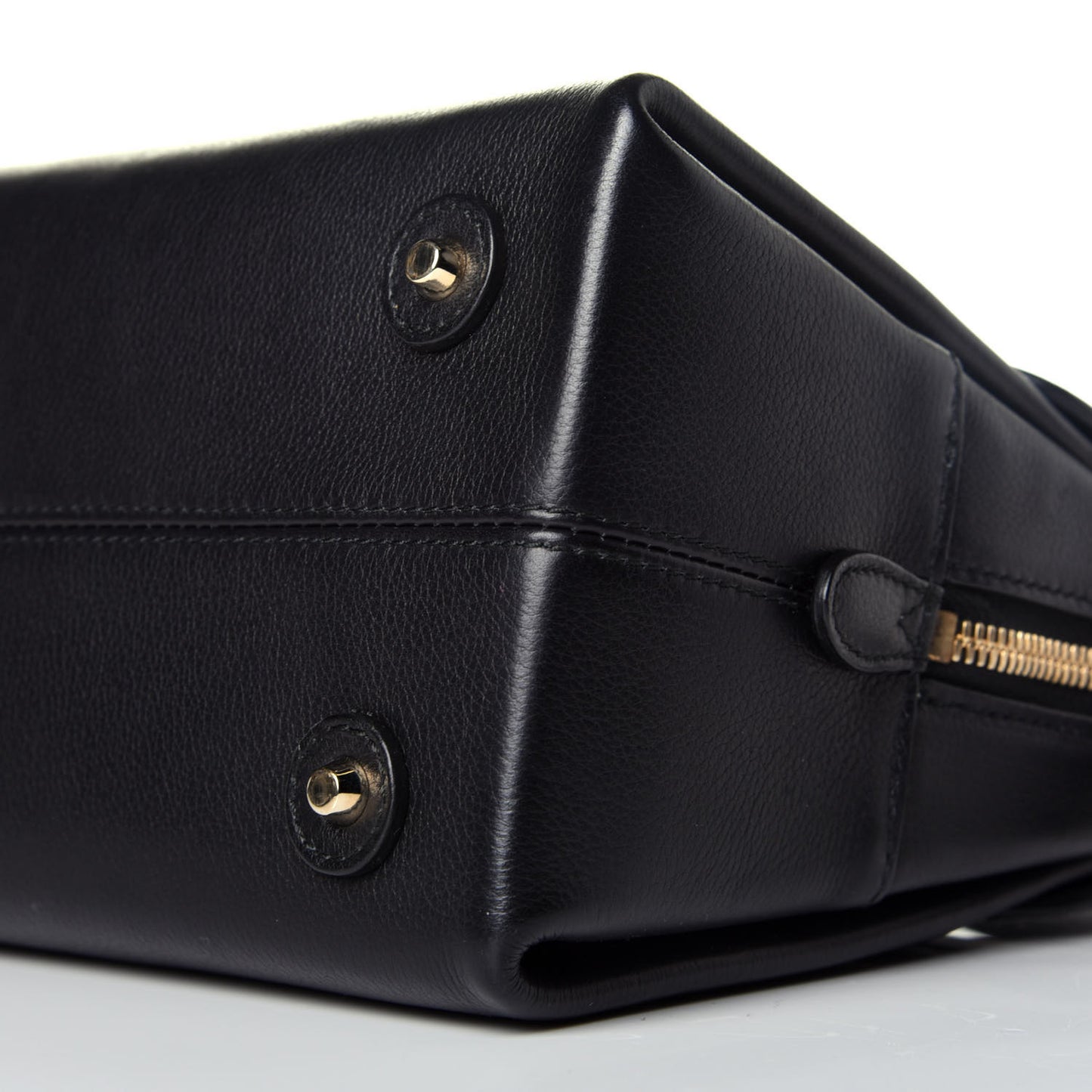 Calfskin Top Handle Flap Black
