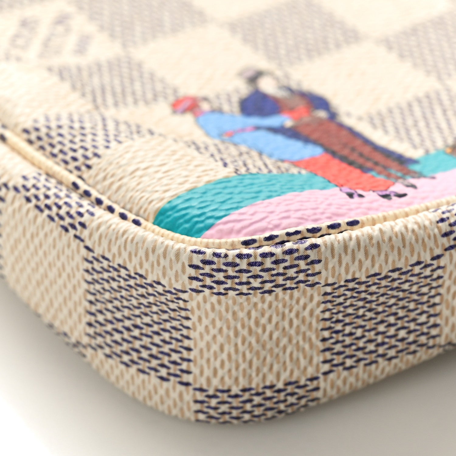 Louis Vuitton Damier Azur 2016 Christmas Animation Mini Pochette Accessories 9 of 10