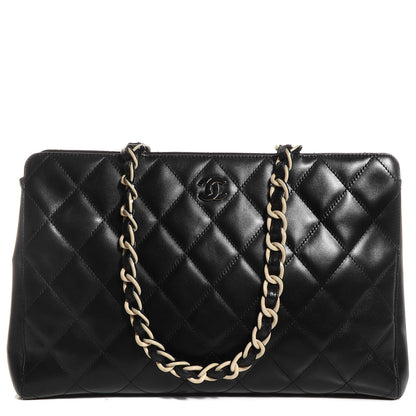 Chanel Lambskin Bekko Chain Large Shopper Tote Black 1 of 9