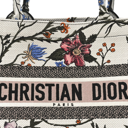 Christian Dior Canvas Embroidered Medium Rosa Mutabilis Book Tote Multicolor 8 of 10