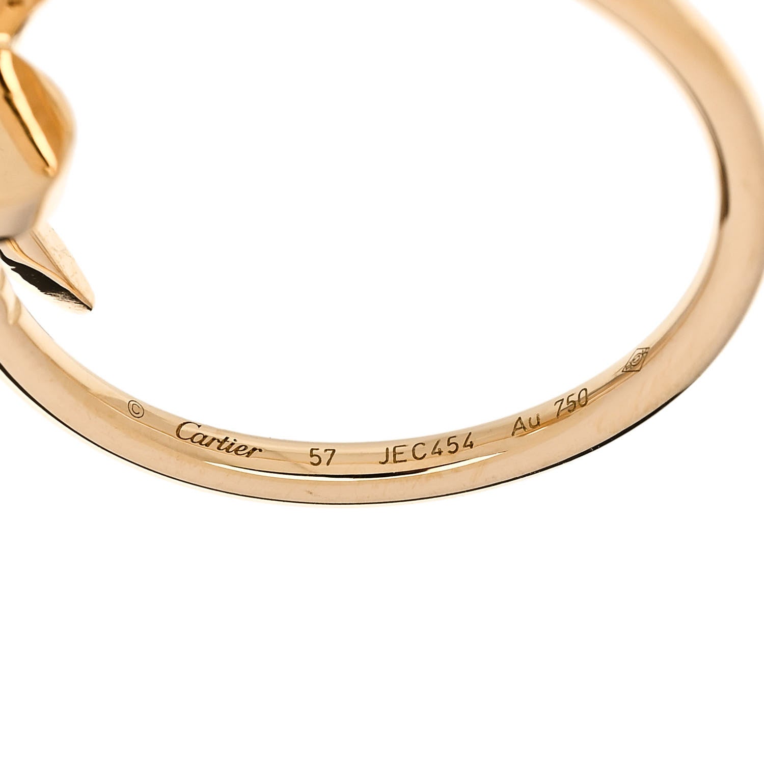 Cartier 18K Yellow Gold Small Juste Un Clou Ring 57 8 4 of 4