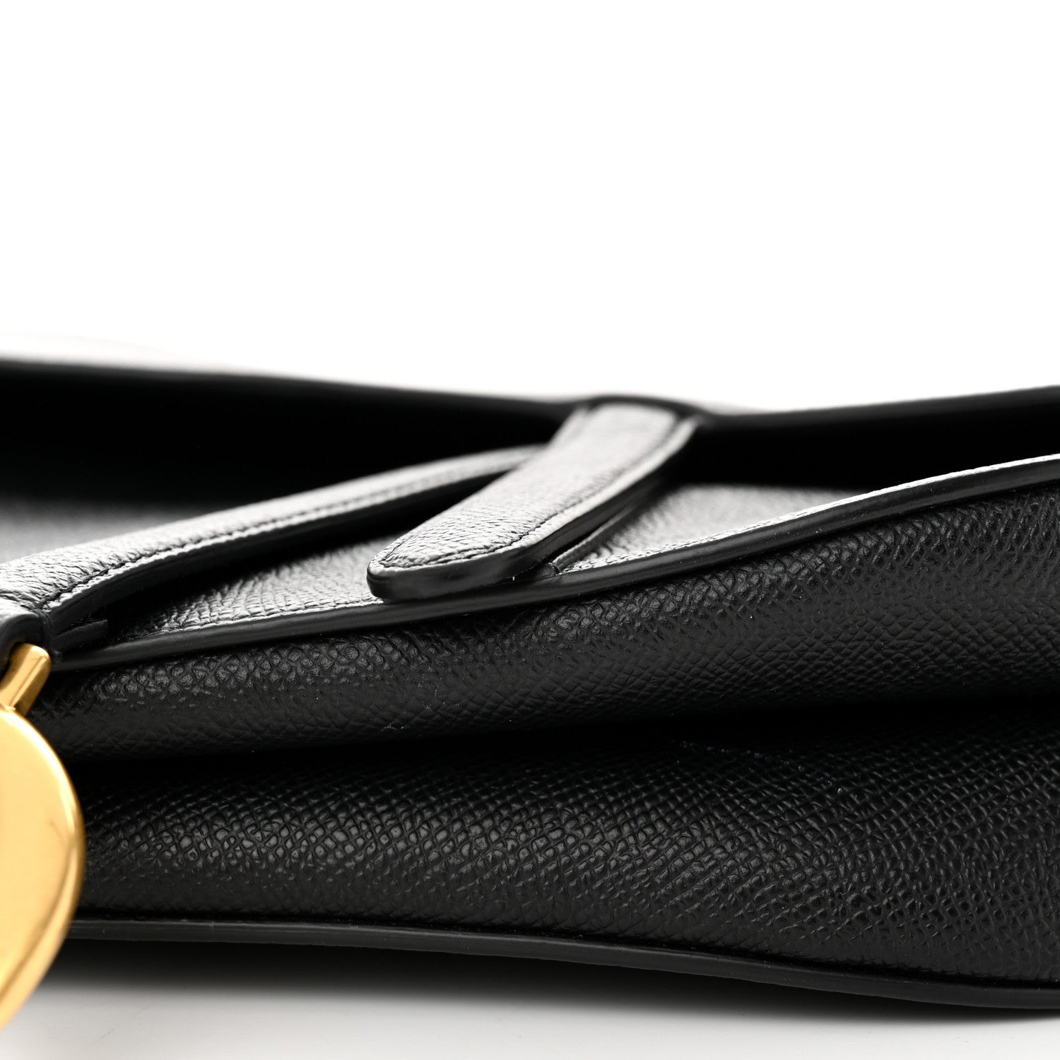 Christian Dior Grained Calfskin Saddle Bag Black 10 of 12