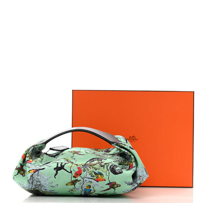 Hermes Silk Balusoie Bag Menthe Black 12 of 12