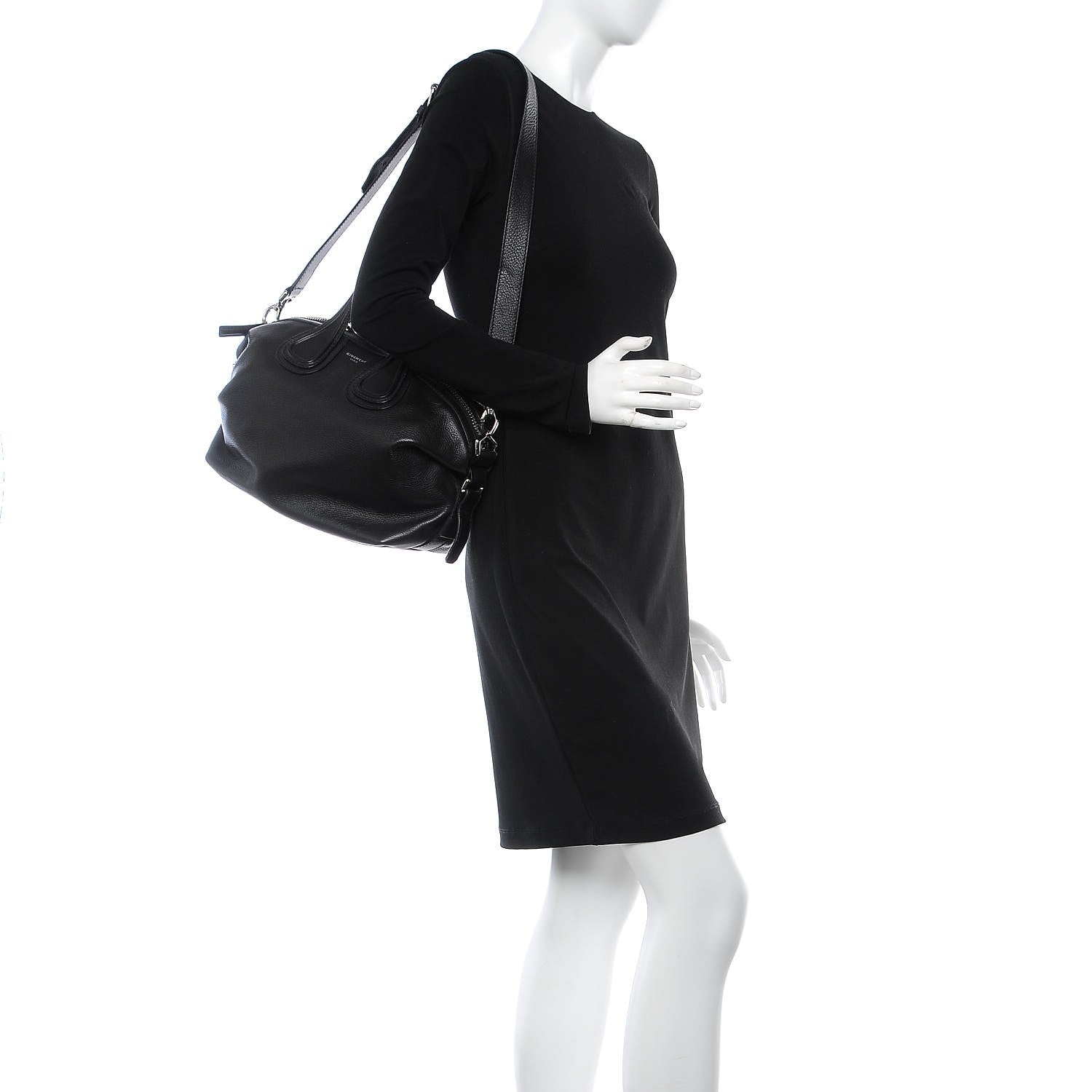 Givenchy Pebbled Calfskin Small Nightingale Black 2 of 8
